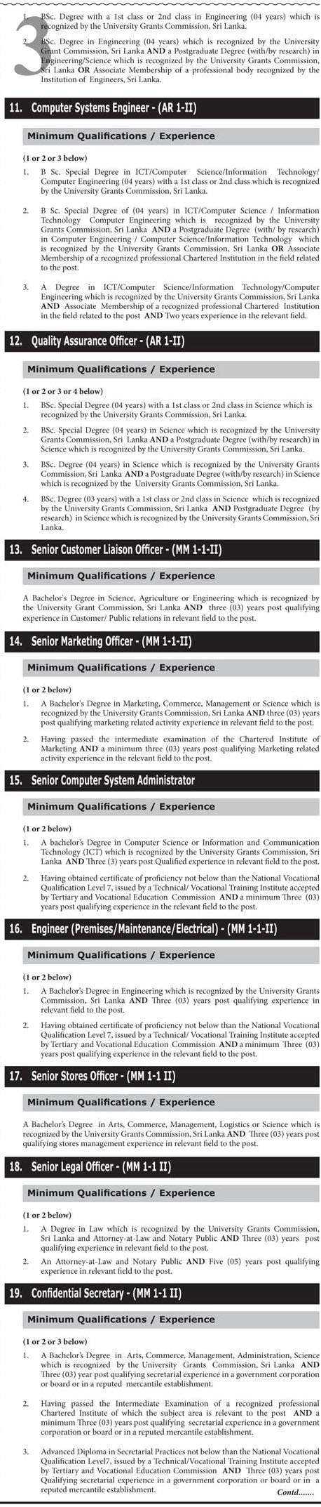 Management Assistant, Research Fellow, Research Scientist, Internal Auditor, Accountant, Engineer, Quality Assurance Officer, Liaison Officer, Marketing Officer, Computer System Administrator, Stores Officer & more Vacancies - Industrial Technology Institute